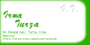 irma turza business card